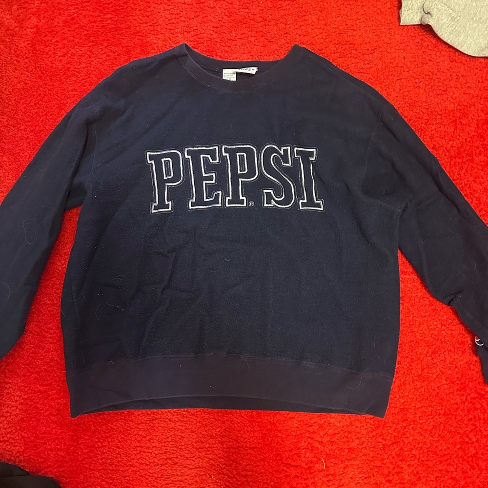 VINTAGE Pepsi Navy Blue Men's Sweater
